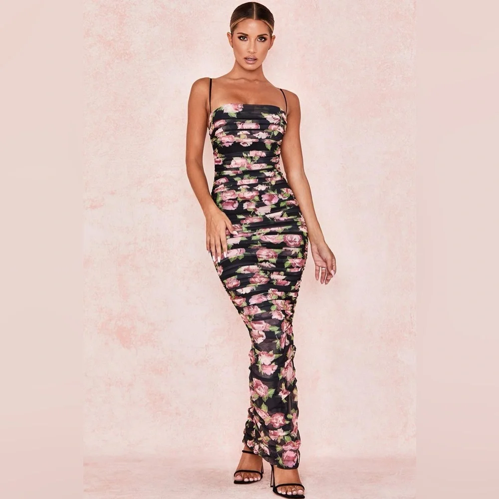 House Of CB Ruched Floral Dress - Picture 7 of 7